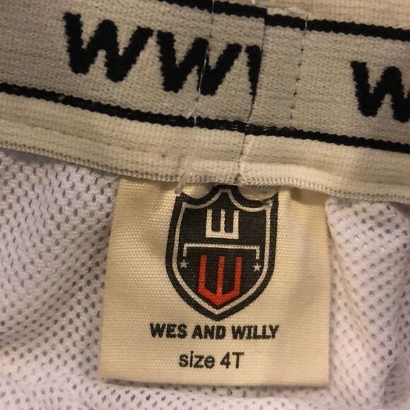 Wes and Willy Boys Shark Brown/Navy Bathing Suit - Picture 5 of 7